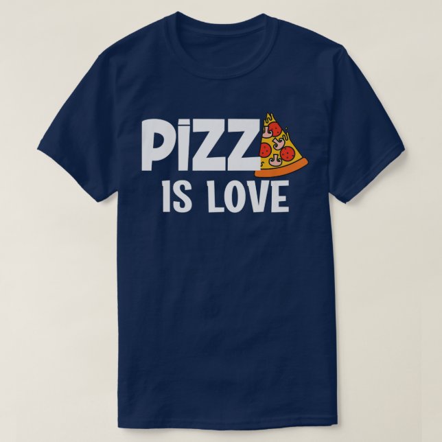 Funny Pizza ist Liebe Slice of Heaven 853 T-Shirt (Design vorne)