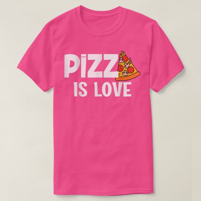 Funny Pizza ist Liebe Slice of Heaven 854 T-Shirt (Design vorne)
