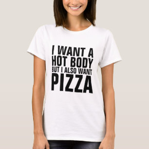 Funny Pizza Ladys trainieren T - Shirt