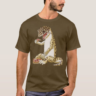 Funny Pizza Lover Reptile Leopard Gecko Premium T- T-Shirt