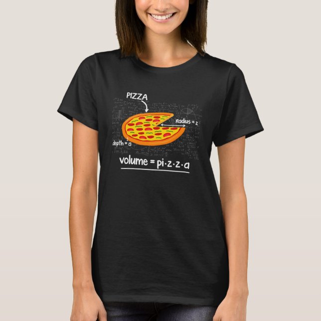 Funny Pizza Math Lovers Fast Food Volume Formula P T-Shirt (Vorderseite)