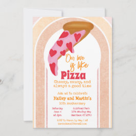 Funny Pizza Milestone Jahrestag Einladung