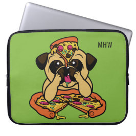 Funny Pizza Mops kundenspezifische Laptop-Ärmel Laptopschutzhülle