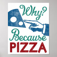 Funny Pizza Poster Art Print Kitchen Dekoration