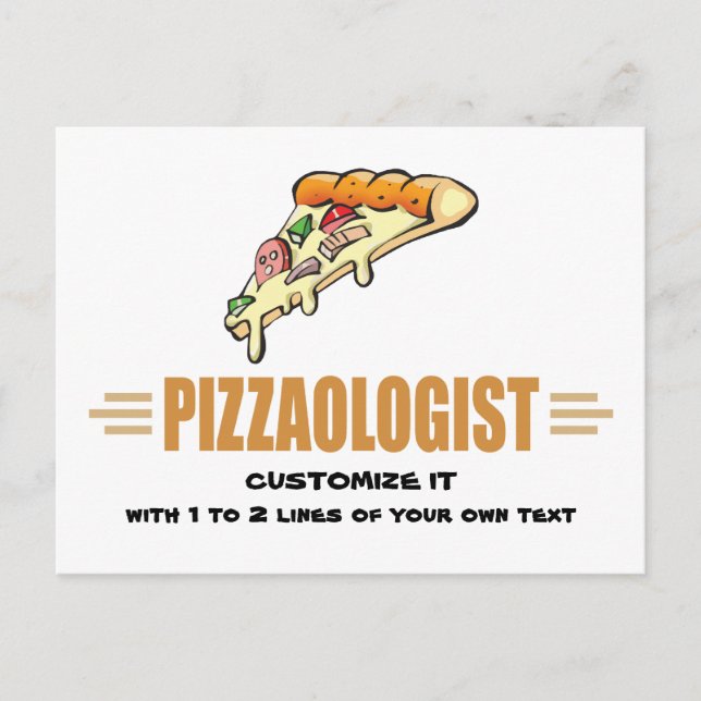 Funny Pizza Postkarte (Vorderseite)