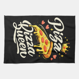 Funny Pizza Queen Cooking for Women Cute Gift Geschirrtuch