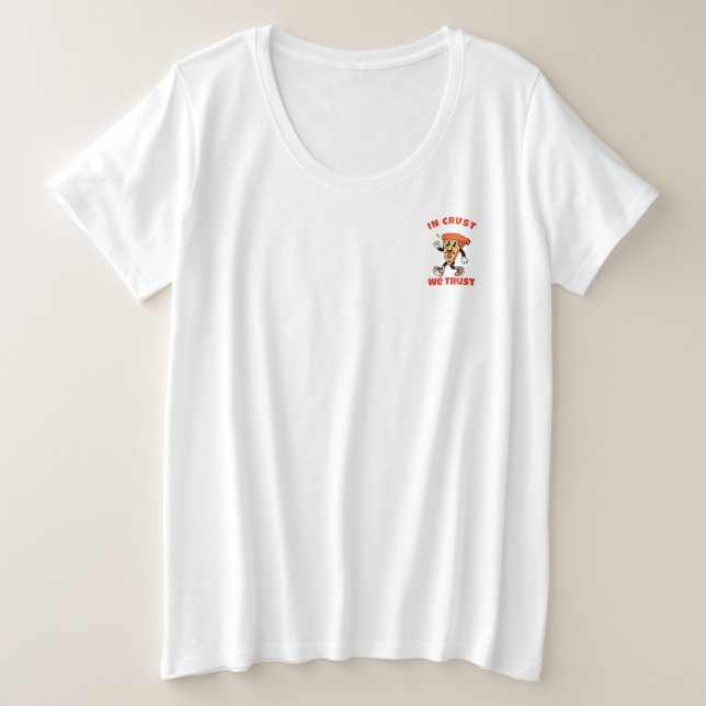 Funny Pizza Shirt – In Crust We Trust Graphic Tee (Design vorne)