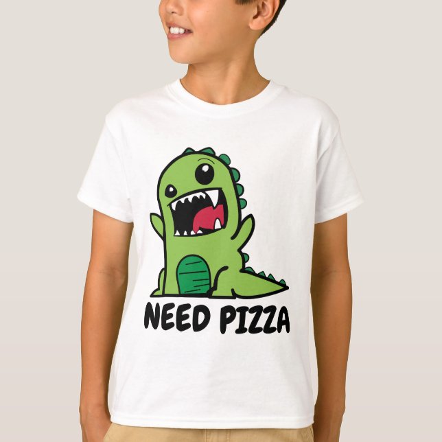 Funny Pizza Shirts für KIds (Vorderseite)