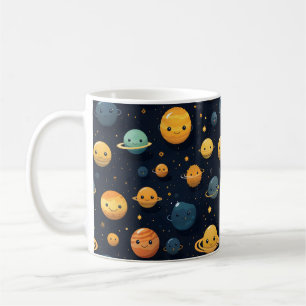 Funny Planets Space Pattern Kaffeetasse