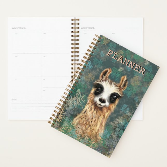 Funny Planner mit Neugierigem Llama Planer (Anzeige)