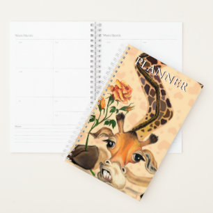 Funny Planner mit Romantischer Giraffe Gentleman Planer