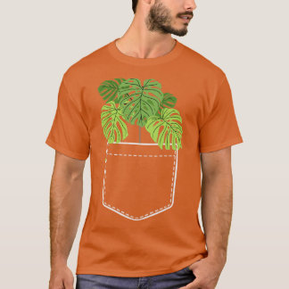 Funny Plant Ohrts For Women Monstera Pocket Plant T-Shirt