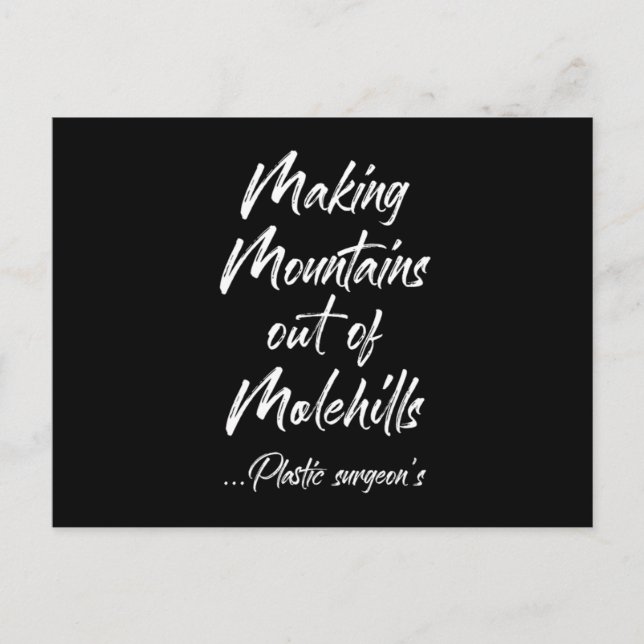 Funny Plastic Surgeon Saying Cosmetic Surgery Gift Postkarte (Vorderseite)