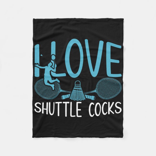 Funny Player Liebe Badminton Joke I Liebe Shuttle  Fleecedecke (Vorderseite)