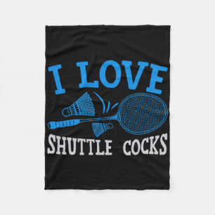 Funny Player Liebe Badminton Joke I Liebe Shuttle Fleecedecke
