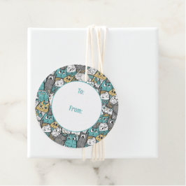 Funny Playful Cats Geschenkanhänger