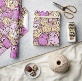Funny Playful Cats Geschenkpapier