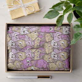 Funny Playful Cats Seidenpapier