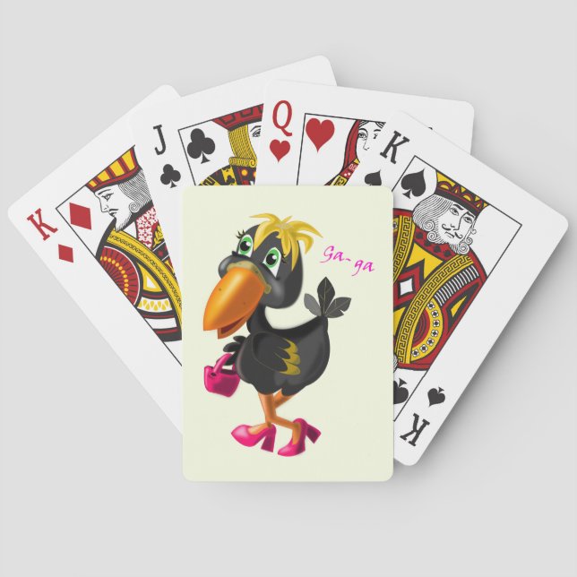 Funny Playing Cards mit moderner Vogel individuell Spielkarten (Rückseite)