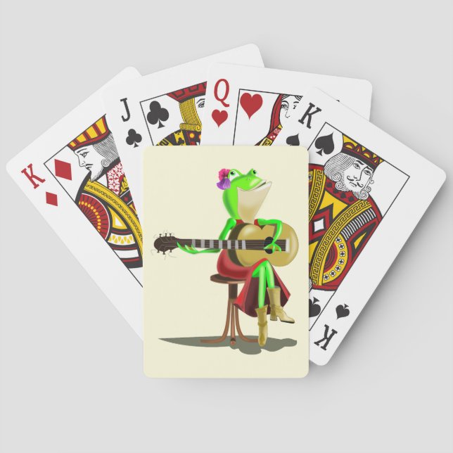 Funny Playing Karten Geschenk mit Frosch spielen G Spielkarten (Rückseite)