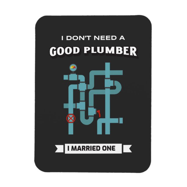 Funny Plumber Ehefrau Ehemann Ehefrau Magnet (Vertikal)