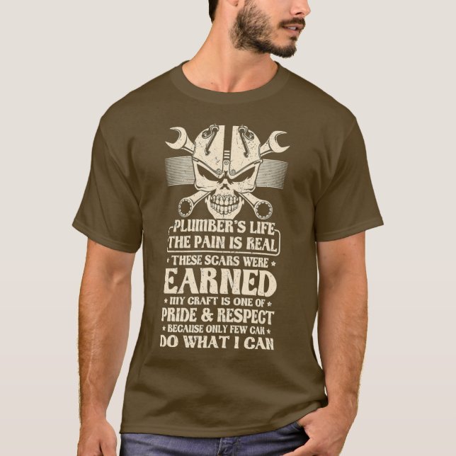 Funny Plumber Pride Professionals Heizungsingenieu T-Shirt (Vorderseite)