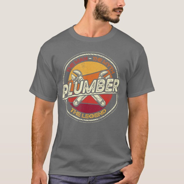 Funny Plumbing Saying Pipefitter Plumber retro T-Shirt (Vorderseite)