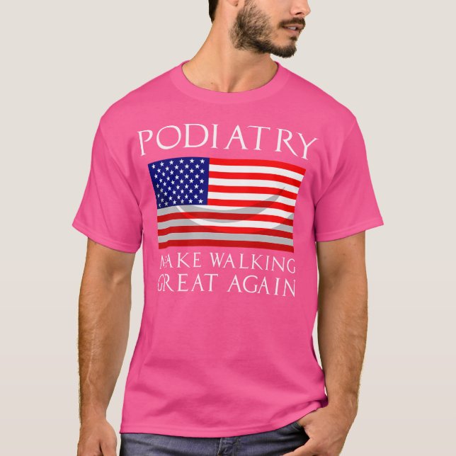 Funny Podiatrist Gift Cool Podiatrie American Flag T-Shirt (Vorderseite)