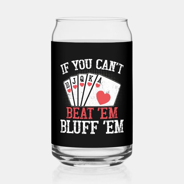 Funny Poker Blueshaufen Casino Dosenglas (Vorderseite)