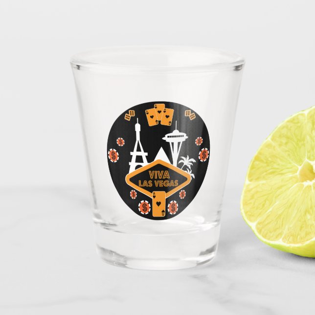 Funny Poker Geschenke | Lucky Cards | Poker Party  Schnapsglas (Vorderseite)
