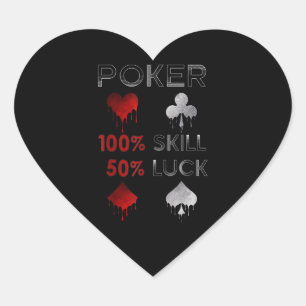 Funny Poker Poker 100 % Qualifikation und 50 % G Herz-Aufkleber