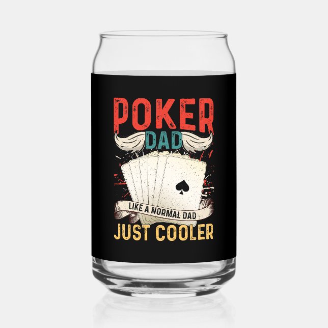 Funny Poker Vater Art Dosenglas (Vorderseite)