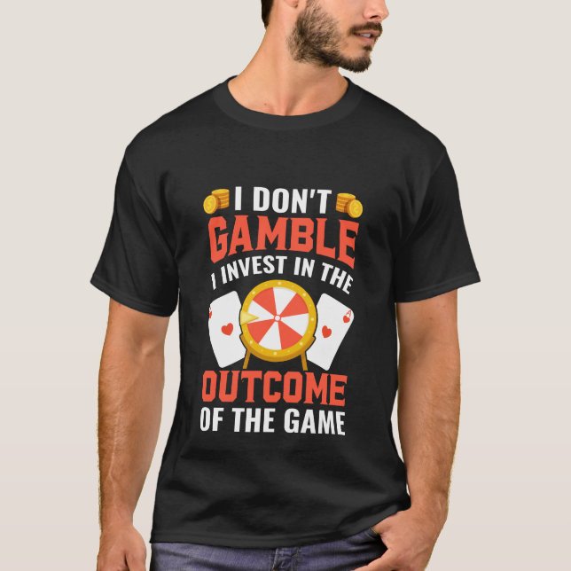 Funny poker word art  T-Shirt (Vorderseite)