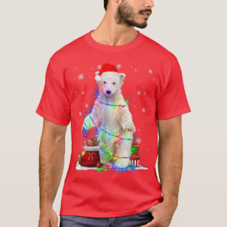Funny Polar Bär Tree Weihnachtsbeleuchtung Xmas Pa T-Shirt