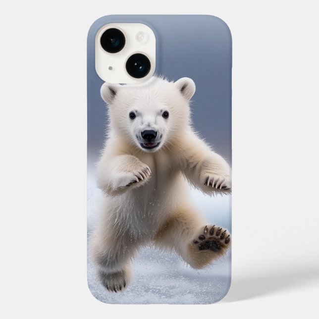 Funny Polar Bear Cub Case-Mate iPhone 14 Hülle (Rückseite)