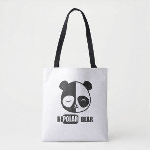 Funny Polar Bear Painting for Animal Lover Tasche