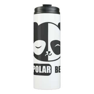 Funny Polar Bear Painting for Animal Lover Thermosbecher
