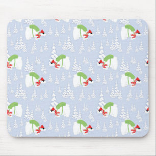 funny polar bear santa mousepad