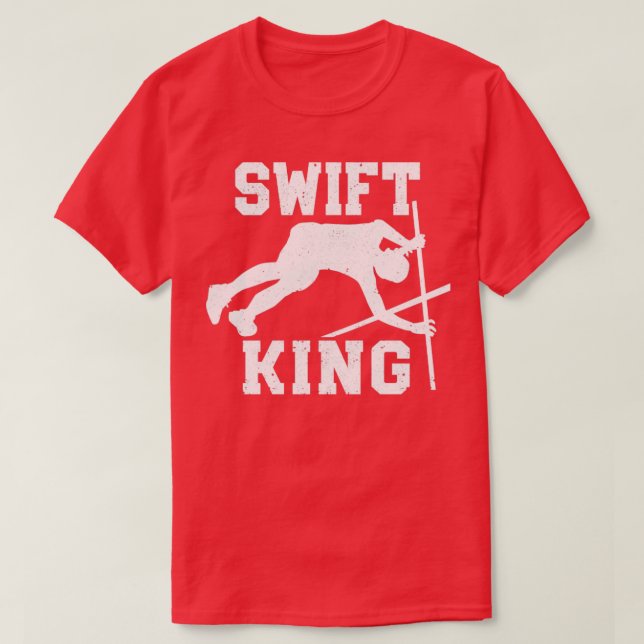 Funny Pole Vault Pole Vaulwing Swing King T-Shirt (Design vorne)