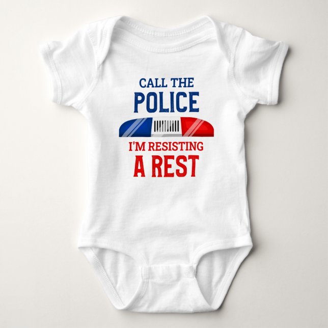 Funny Police Baby Kleidung Strampler (Vorderseite)