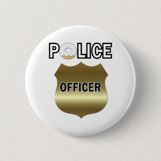 Funny Police Officer Gips Button