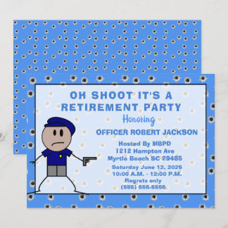 Funny Police Oh Shoot Retirement Einladung