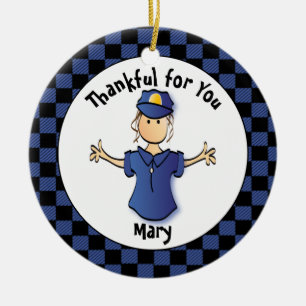 Funny Policefrau Gift - Funny Police Officer Idee Keramik Ornament