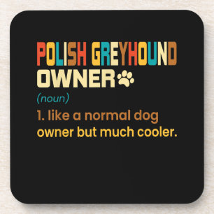 Funny Polish Greyhound Vintage Retro Dog Mom Dad G Getränkeuntersetzer