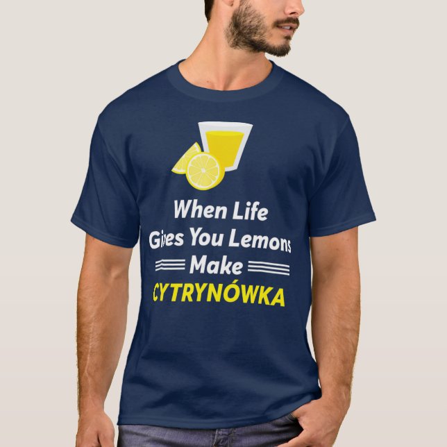 Funny Polish Language Polska Vodka Polen Geschenk T-Shirt (Vorderseite)