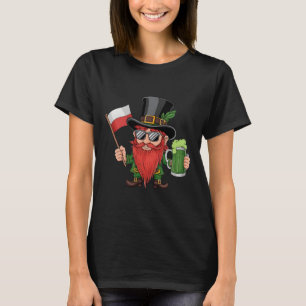 Funny Polish St. Patrick's Day Polen Flagge T-Shirt