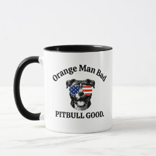 Funny Political Dog Mama Anti Trump Pitbull Vater Tasse