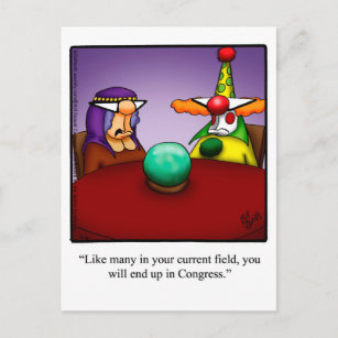 Funny Political Humor Postcard Postkarte