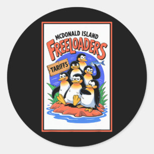 Funny Political Injustice Tarifs Mcdonald Island Runder Aufkleber