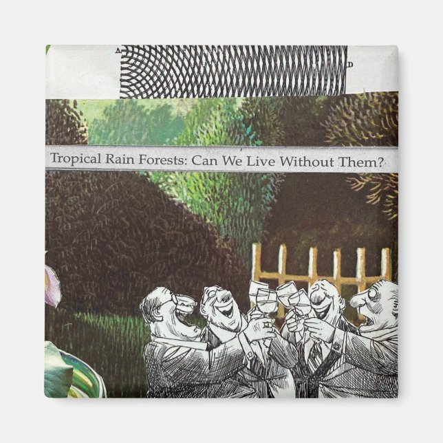 Funny Political Joest Forest Climate Change Satire Magnet (Vorne)